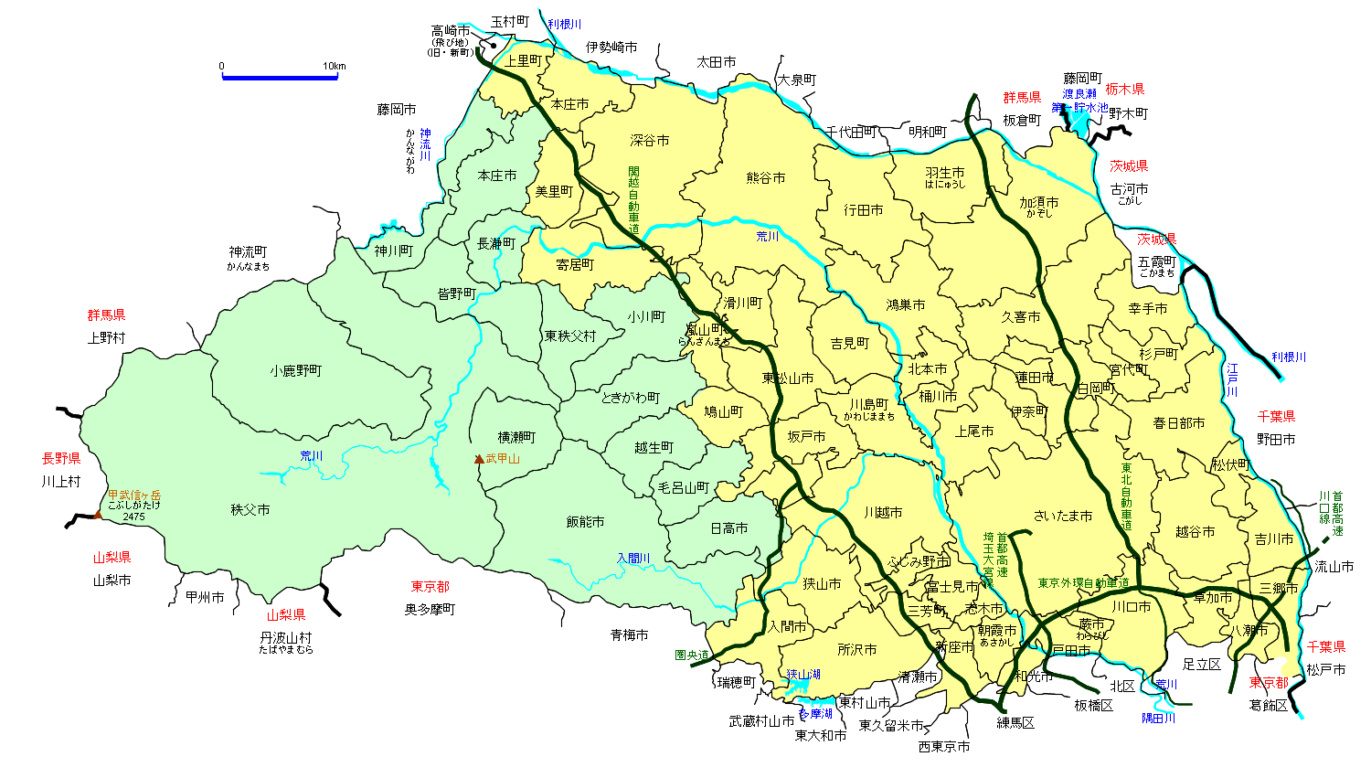 埼玉 県 市町村 地図